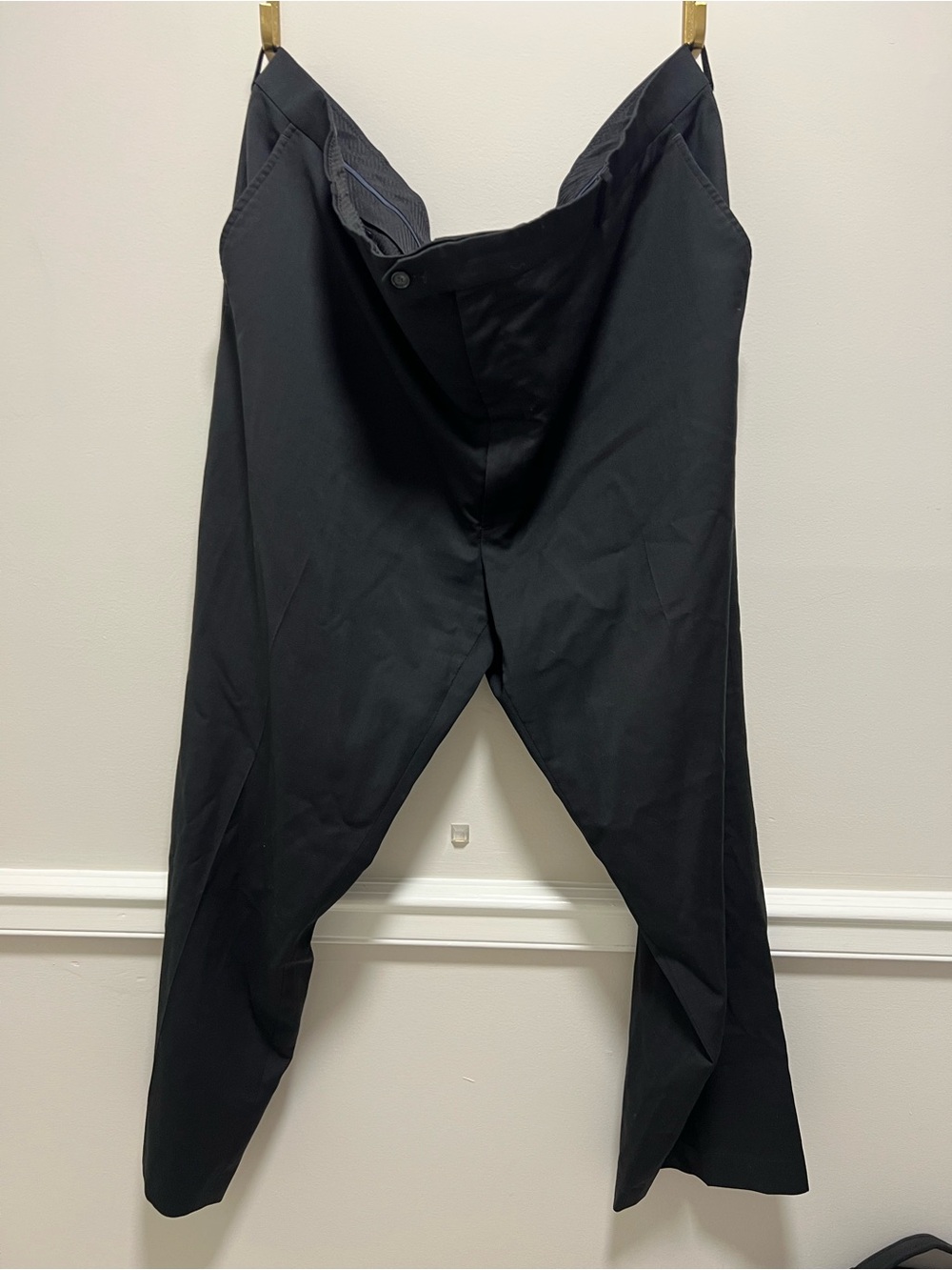 Men's Black Dress Pants Straight Fit